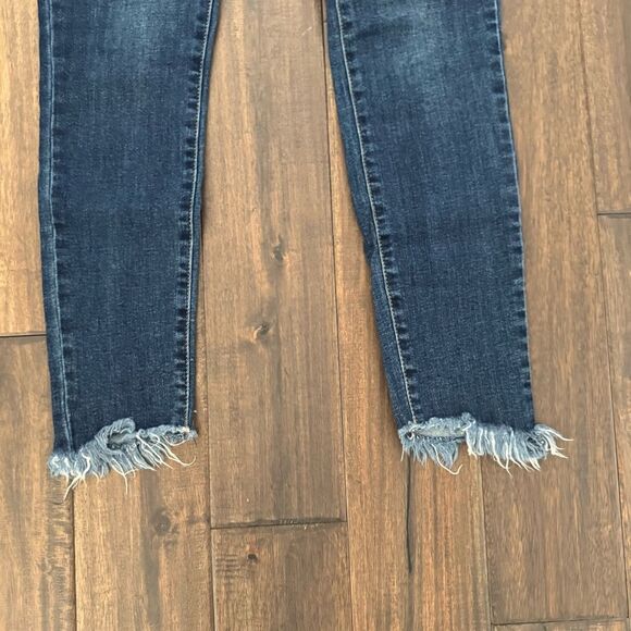A 2nd by Special A Jeans Dark Wash Distressed Ankle Skinny Jr. 5 - Picture 2 of 7
